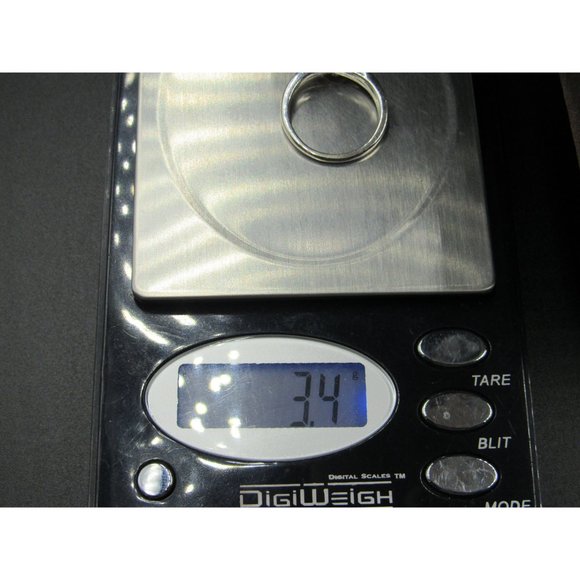 Size 7 10K White Gold 2.2 Total Carat Weight Of Natural Diamonds Band Ring - Picture 10 of 10